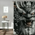 thumbnail image 2 of Patifu Demon Dragon Android Jones Shower Curtain for Bathroom Home Decoration with Hooks 100% Polyester Fiber 60"x72, 2 of 7