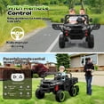 thumbnail image 4 of Track Seven 24V 2-Seater Ride on Dump Truck, 4WD 6-Wheel Kids Ride on Car w/Remote Control, Electric Dump Bed, Toy Shovel, Music, Max Speed 5 mph, 21" Large Seat, Ride on Toy for Kids Age 3+, Black, 4 of 7