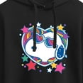 thumbnail image 3 of Peanuts - Snoopy Groovy Heart - Juniors Cropped Pullover Hoodie, 3 of 6
