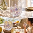 thumbnail image 5 of SLYNSHome Glass Cup with Exquisite Floral and Wildlife Details, Large Capacity Stemless Tumbler for Water Tea and Daily Beverages,Animals and Nature Themed, 5 of 8