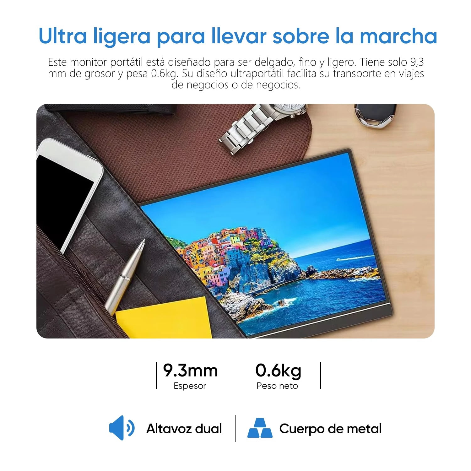ARZOPA 14 inch 1080P FHD IPS Portable Monitor with USB C HDMI External Second Screen for Mac/Laptop/PC/Switch/PS/Xbox A1S