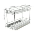 thumbnail image 3 of Fichiouy 2 Tier Pull-out Cabinet Organizer Rack Slide Out Drawers Cabinet Organizer for Kitchen Under Sink, 3 of 9