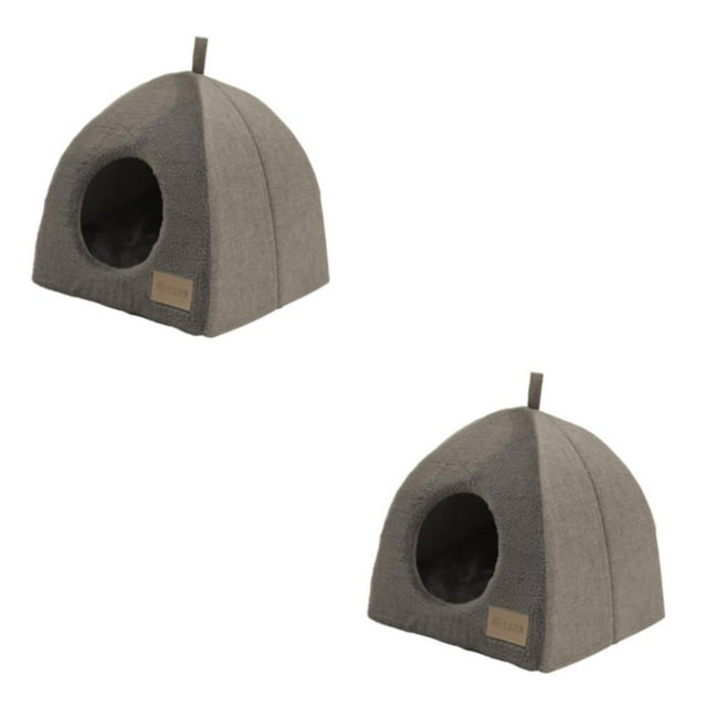 Methold Comfortable Cat House Pet upplies Nest Kitten Pad with Puppy lip Non S 2Conjunto