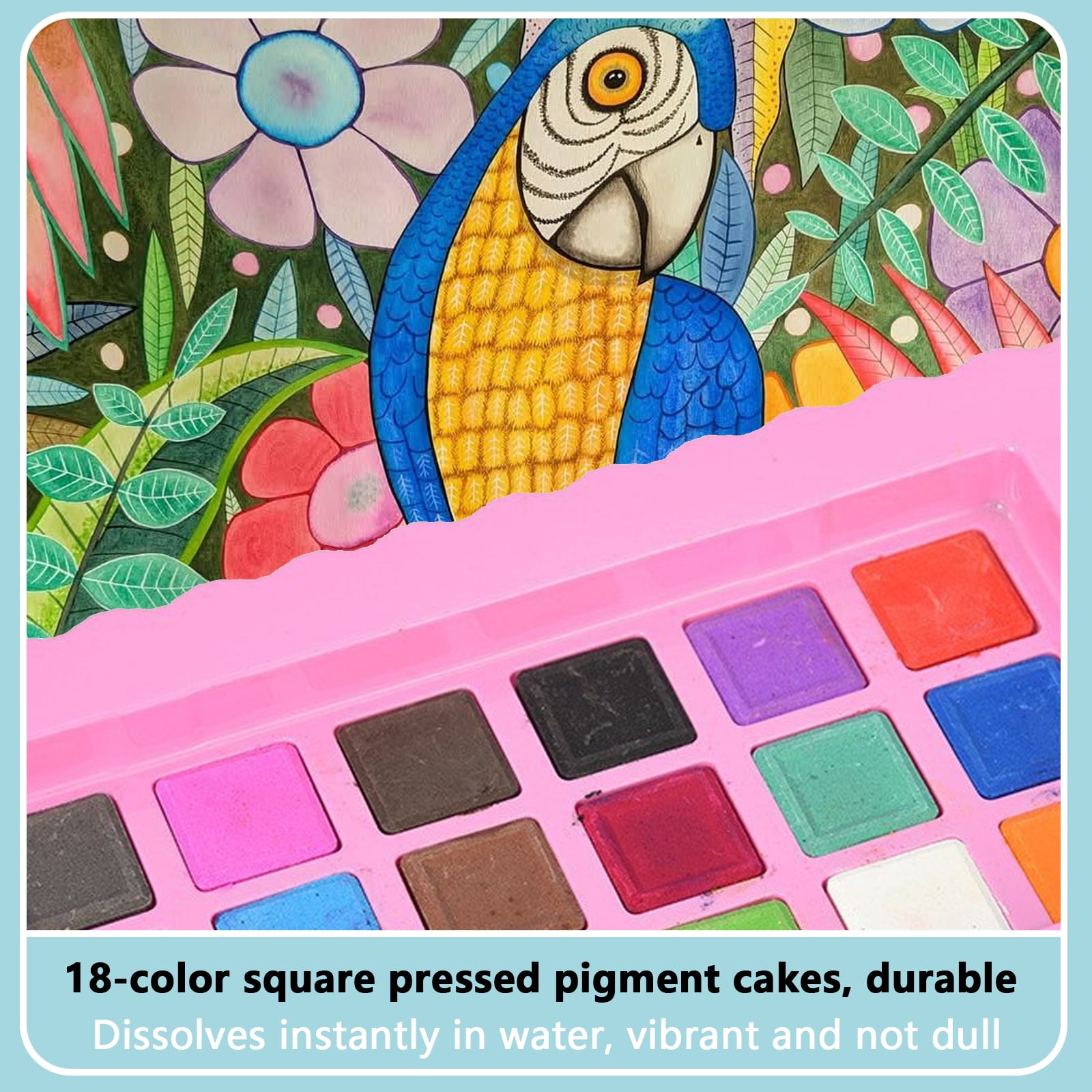 Aniceparthy 208 PCS Art Supplies Drawing Art Kit for Kids Adults with Double Sided Trifold Easel Art Kit Colored Pencils,Crayons,Oil Pastels,Watercolor Pens,Gifts for Girls Boys,Teens,Beginners,Pink