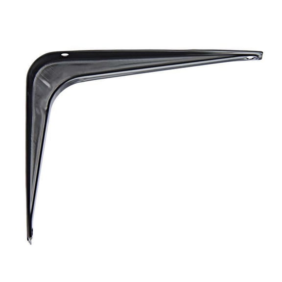 Hampton 5042593 6 in. & 100 lbs 18 Gauge Black Steel Shelf Bracket - Pack of 10