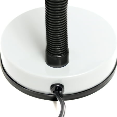 Simple Designs - Basic Metal Desk Lamp with Flexible Hose Neck - White