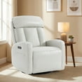 thumbnail image 2 of Spruce & Spring Triple Motor Leather Power Recliner with Adjustable Lumbar Support, Light Grey, 2 of 11