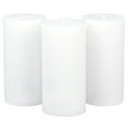 Mainstays Unscented Pillar Candles, 3Pack, 3x6 inches, White
