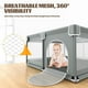 thumbnail image 3 of Parque infantil de 127 cm x 127 cm para bebés y niños pequeños, corralito de seguridad para niños, cerca para bebés, centro de actividades para interiores y exteriores, Gris, 3 of 6
