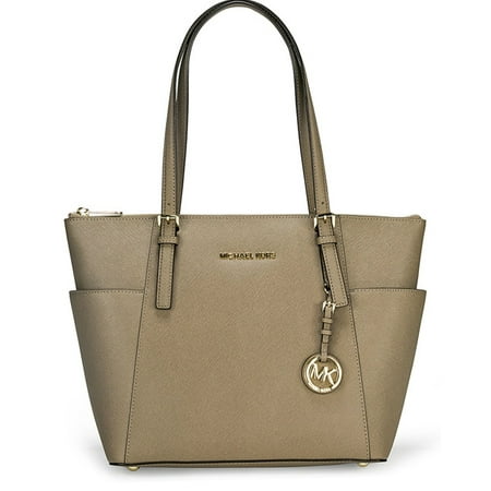Michael Kors Jet Set Top-Zip Saffiano Leather Medium Tote - Dune - 30F2GTTT8L-177