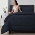 thumbnail image 4 of Enviohome King Size 7-Piece Microfiber Comforter Set, Down Alternative, Ultra-Soft, Navy, Bed In a Bag, 4 of 6