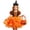 Z102-Orange, variant on LILIYA Girls Halloween Enchanting Hat Outfit with Tutu Dress, Fancy Party Set for Dress Up and Halloween Party 4-5 Years