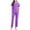Purple, variant on Scrubs for Women Set, Soft V-Neck Short Sleeve Scrub Top & Long Jogger Pant with Pockets Stretch Fabric, Easy Care Uniforms