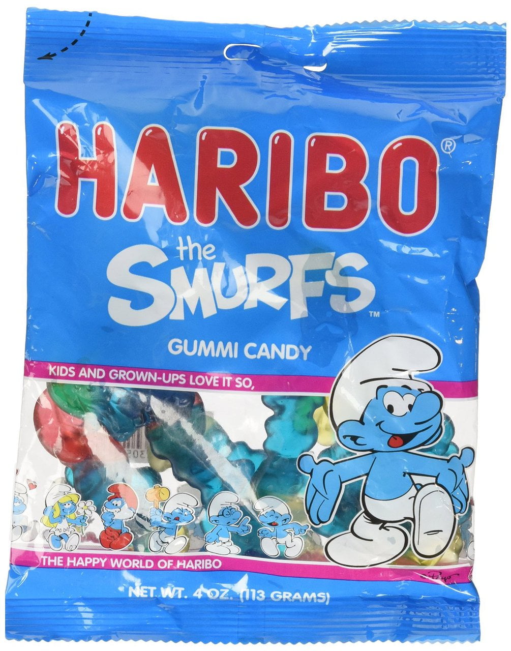 12 PACKS Haribo Smurfs Gummi Candy 4oz