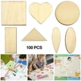 thumbnail image 3 of Discos de madera sin terminar perfecl 100 piezas para manualidades, 3 of 7