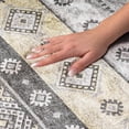 thumbnail image 3 of Addison Rugs Dream Shag Premium Machine Washable Transitional Tribal, Diamond Gray Rectangle Rug, 3' x 5', 3 of 8