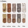thumbnail image 2 of Baby Non Slip Socks Winter 5 Pairs Kid Thick Warm Crew Socks with Grips, 2 of 7