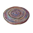 thumbnail image 2 of 5 ft Round Area Rug Multi-color Cotton Braided Reversible for Living Room - 5', 2 of 9