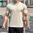thumbnail image 4 of pstuiky camiseta de hombre, Blusas y camisas de cuello redondo de manga corta informales de color liso para hombre camisas casuales para hombre xxl, 4 of 5