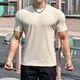 thumbnail image 4 of pstuiky camisetas para hombre, Blusas y camisas de cuello redondo de manga corta informales de color liso para hombre ropa de hombre l, 4 of 5