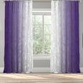 thumbnail image 1 of 3S Brother's Ombre Window Darkening Curtains Dip Dye Curtain Set of 2 Panels Hanging Rod Pocket & Back Tap Decorative for Bedroom Vertical Shades Symmetrical Curtain Panel Purple&White(52"x95"Each), 1 of 8