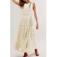 thumbnail image 2 of utcoco Women's Summer Laced Bib Overall Dress Adjustable Straps Sleeveless Maxi Dress, 2 of 5