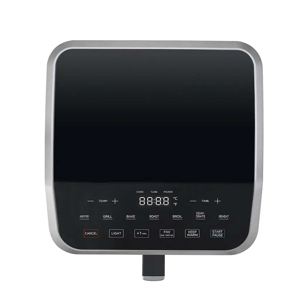 MIDEA HEATXPRESS™ AIR FRYER, 7.8 QT, SEE-THRU WINDOW, 8-IN-1 OVEN, DIGITAL CONTROLS, BLACK