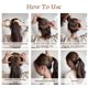 thumbnail image 5 of 4 pinzas mágicas para el pelo con forma de nido de pájaro, pinzas para el pelo, pinzas para hacer moños, peine extensible para coletas, coleteros para cabello fino, grueso y rizado, horquilla con form, 5 of 6