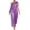 Purple, variant on LEKWK Two Piece Sets for Women Dressy Satin One Shoulder Short Sleeve Top and High Waist Wide Leg Pants Summer Vacation Wedding Guest Outfits