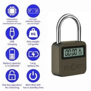 Smart Time Lock Lcd Display Time Lock Multifunction Travel Electronic Timer, Waterproof Usb Rechargeable Temporary Timer Padlock