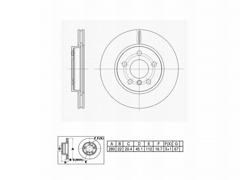 Winstop Brake Rotor, Front WS250265, Mini Cooper 2023-2014
