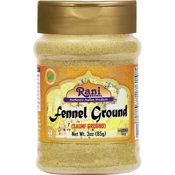 Rani Poudre d'Épice de Fenouil Moulu (Saunf) 3oz (85g) Pot PET - Tout Naturel / Compatible Sans Gluten / non-OGM / Casher / Végétalien / Origine Indienne