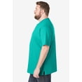 thumbnail image 3 of KingSize Men's Big & Tall Shrink-Less Lightweight Henley T-Shirt - XL, Tidal Green, 3 of 4