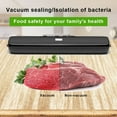 thumbnail image 5 of DTOWER Food Vacuum Sealer Machine, 12.6 Inch with 15Pcs Seal Bags Starter Kit Led Indicator Lights, Easy to Clean, Compact Design (Black), 5 of 11