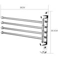 thumbnail image 2 of Plannu Towel Racks 304 Stainless Steel Bathroom Swing Out Towel Bars Swivel Towel Rail 4 Arm Storage Organizer Space Saving Wall Mounted Hand Towel Rack Holder for Bathroom, 2 of 4