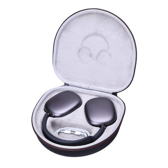 Estuche rígido LTGEM para AirPods Max, bolsa de viaje negro y gris