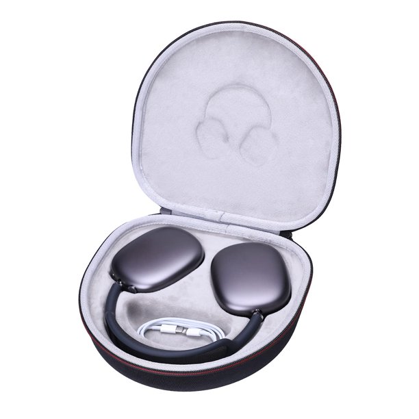 Estuche rígido LTGEM para AirPods Max, bolsa de viaje negro y gris