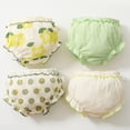 thumbnail image 2 of newwalpole Baby Boys Girls Bloomers Toddler Toilet Pee Potty Training Pants Cotton Underwear Ruffle Underpants Breathable Panties Green for Size 5-7 Years, 2 of 6