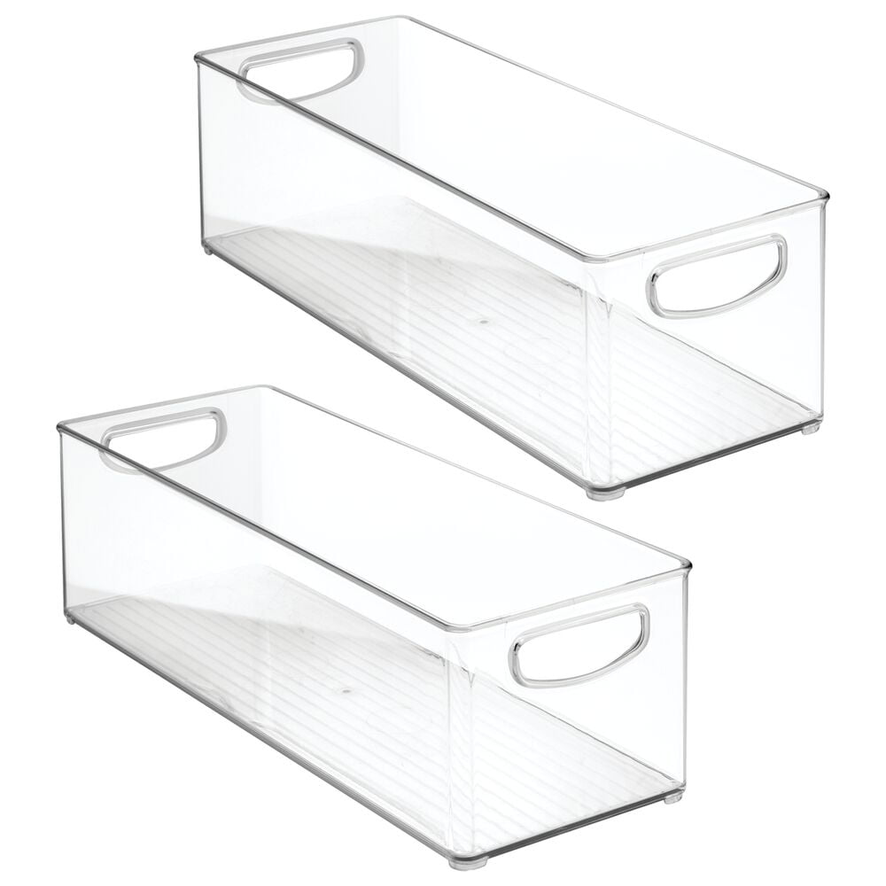 mDesign Storage Bins with Builtin Handles for Bathroom, Vanity, 2 Pack