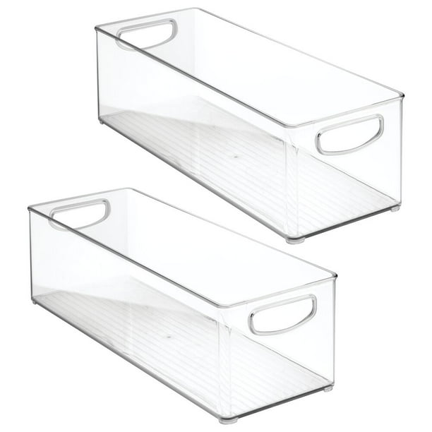 mDesign Storage Bins with Built-in Handles for Bathroom, Vanity, 2 Pack