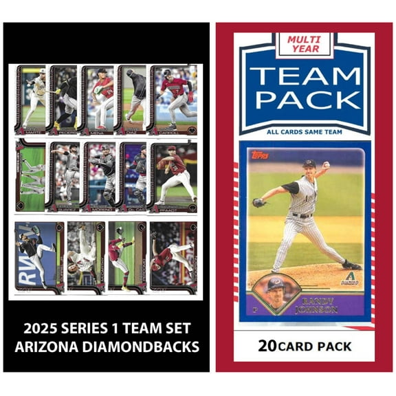 Arizona DBacks Team Pack 20 Cards 2025 Topps Team Set