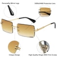 thumbnail image 2 of Gafas de sol aisswzber Fashion Rectangle sin montura UV400 9031, 2 of 7