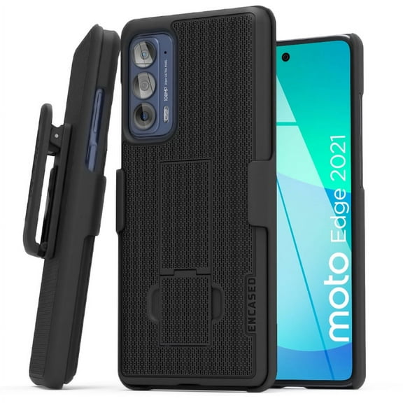 Encased DuraClip Designed for Moto Edge 2021 Belt Clip Case, Slim Phone Case with Holster