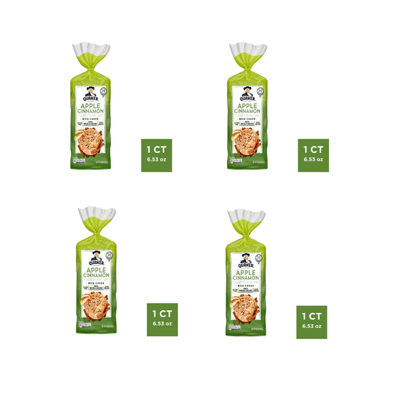 Quaker Apple Cinnamon Gluten Free Rice Cakes - 6.53oz (Pack of 4)