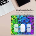 thumbnail image 3 of 12x10 in Colorful Mouse Pad with Butterflies for Women Girls, Pretty Blue Purple Green Washable Non-Slip Rubber Rectangle Mousepad Mat with Stitched Edge for Laptop Computer Wireless Mouse Desk, 3 of 6