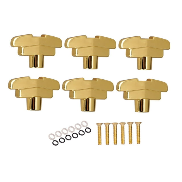6x Afinadores de Botones de Clavija de guitarra Sunnimix dorado
