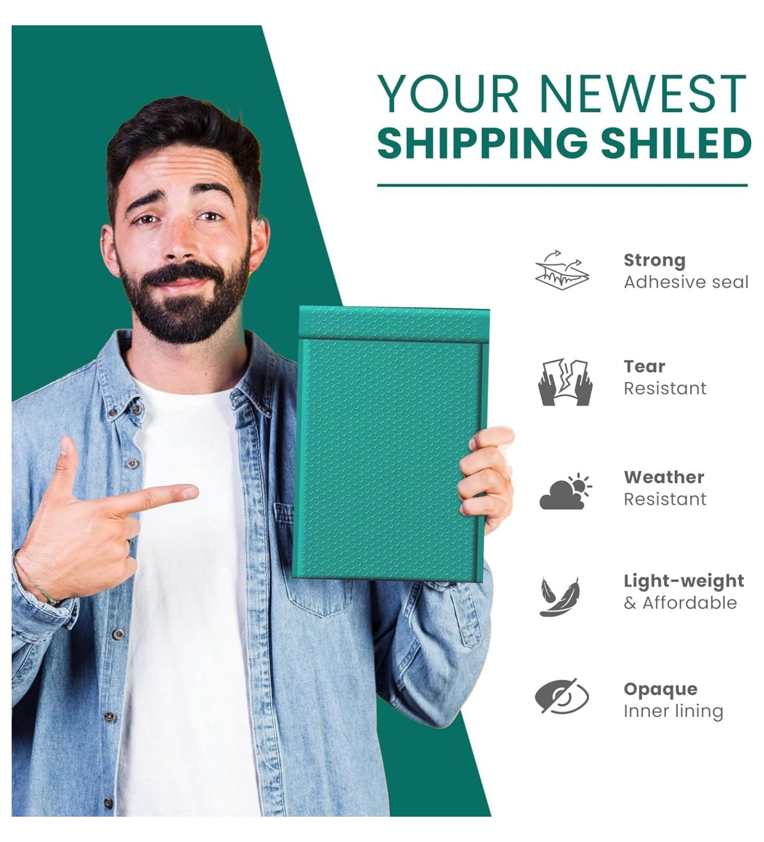 Green Small Bubble Mailers 4x8 Inch #000 | Thick Padded Mailer Envelopes | Mailing Trading card sports Card Bubble Envelopes Water & Tear Resistant | 500 Pack Bulk