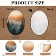 thumbnail image 3 of Canvas Wall Art Forest Sunlight Modern Room Plants Trees Mist Evergreens Silhouettes Oval Framed Canvas Prints Cottagecore Wall Hanging Decor for Home Office Gift 8.6"x11.4", 3 of 7