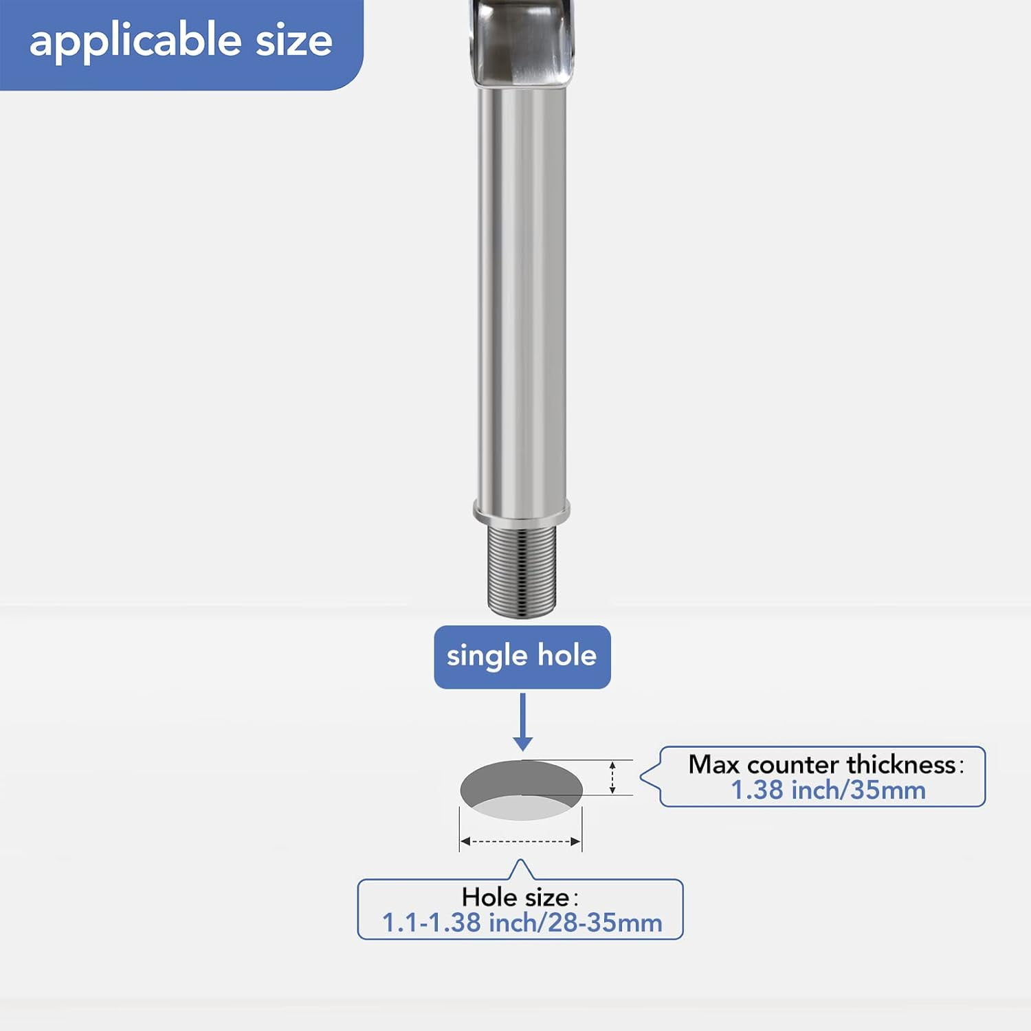Brushed Nickel Tall Bathroom Vessel Sink Faucet, Single Hole Single Handle Waterfall Modern Bathroom Faucet, with Pop Up Drain and Water Supply Line, NS-SF01-BN-V
