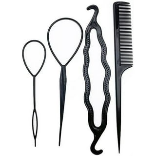 Parting Comb Braiding Comb - Hair Pull Through Tool Set 8 PCS Pony Tail  Hair Tool Hair Tools for Styling Topsy Tail Hair Tool Hair Styling Tools  Hair